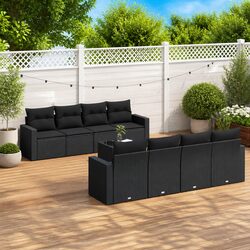 Durable 9 Piece Modular Outdoor Sofa Set with Cushions