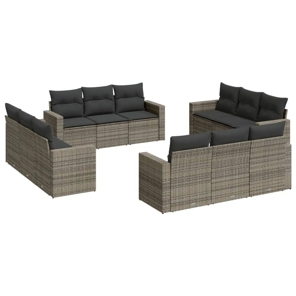 12 Piece Modular Garden Sofa Set in Grey