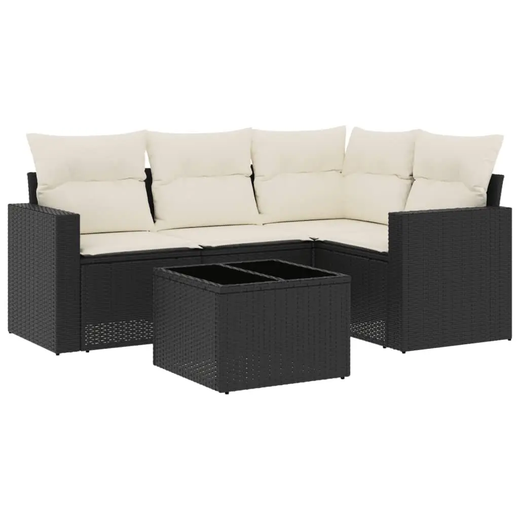 5-Piece Garden Sofa Set with Cushions for Outdoor Comfort