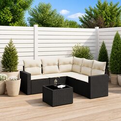 High-Quality 6 Piece Garden Sofa Set with Cushions