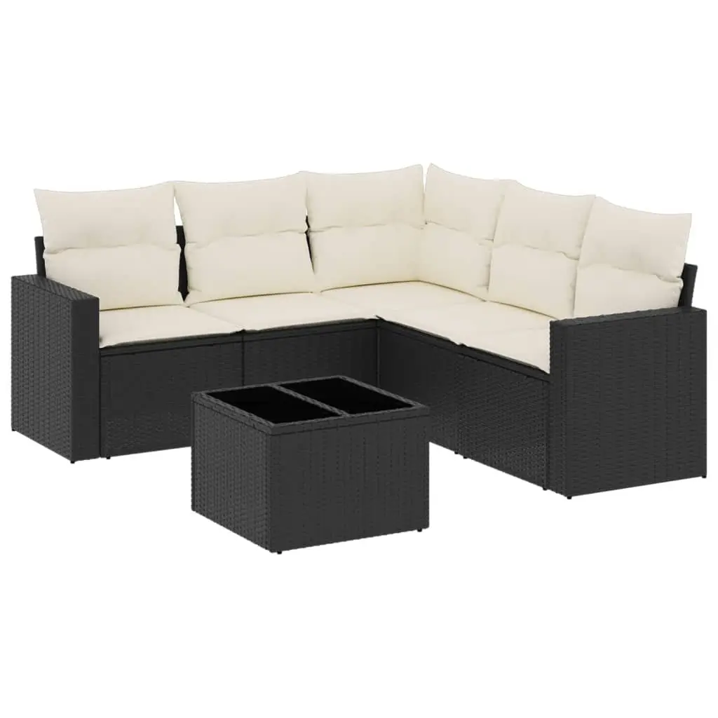 6 Piece Garden Sofa Set with Cushions