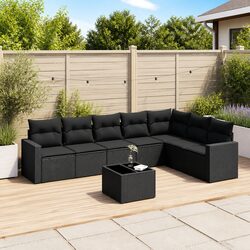 Durable 8-Piece Outdoor Garden Sofa Set with Cushions