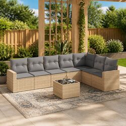 Premium 8 Piece Outdoor Garden Sofa Set with Cushions
