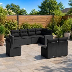 Premium 8 Piece Outdoor Garden Sofa Set with Cushions