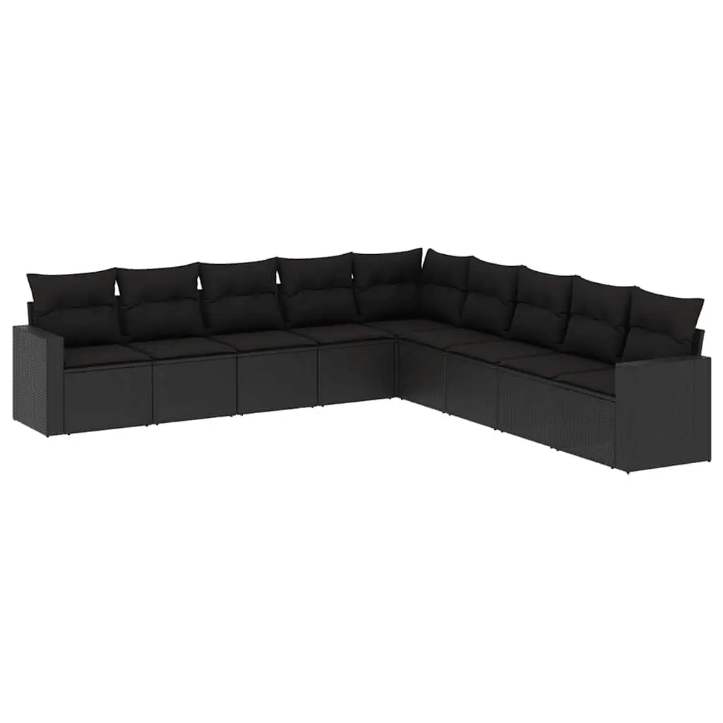9 Piece Modular Garden Sofa Set with Cushions