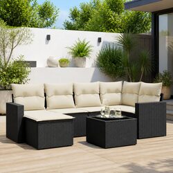 High-Quality 7 Piece Garden Sofa Set with Cushions