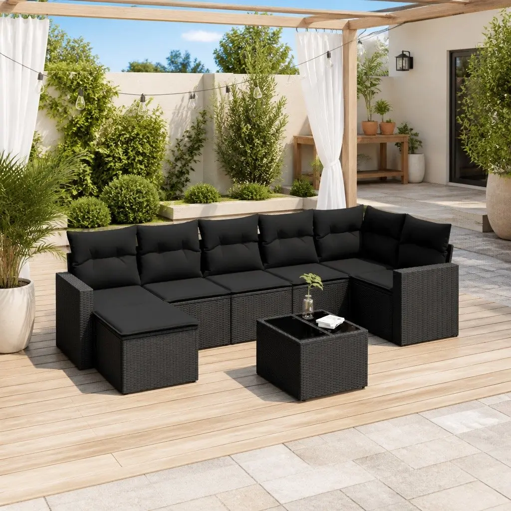 8-Piece Outdoor Garden Sofa Set with Cushions