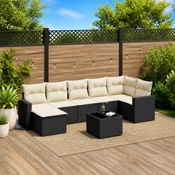 Durable 8 Piece Garden Sofa Set with Cushions
