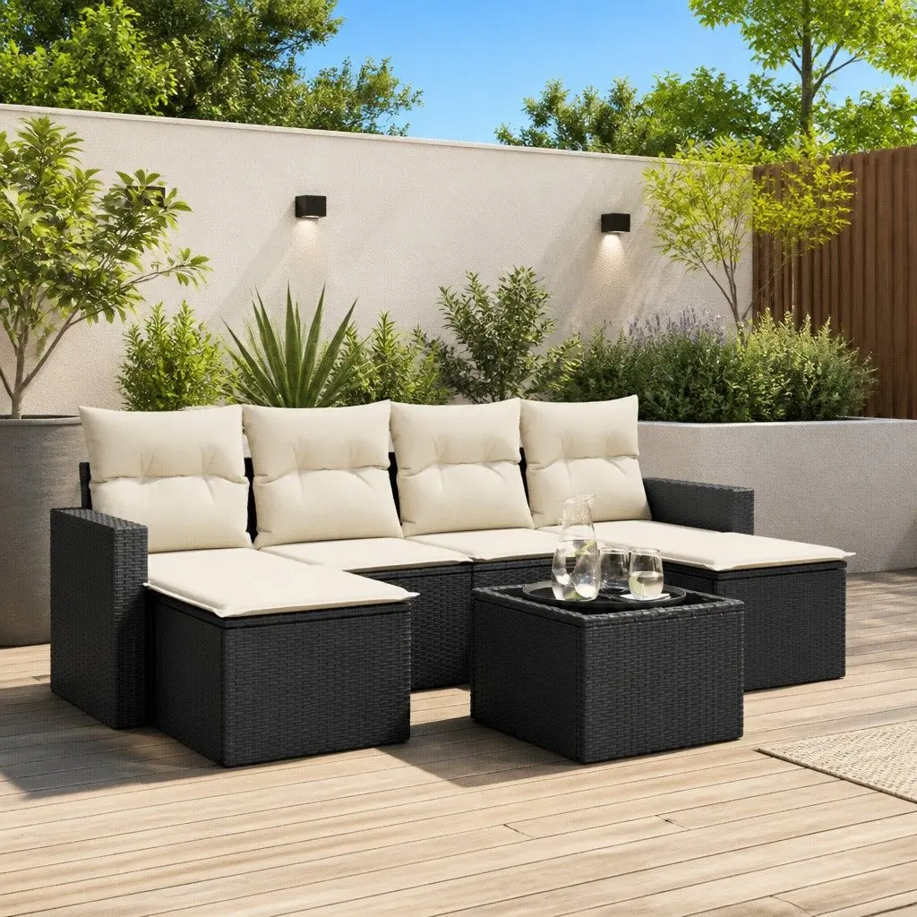 7 Piece Garden Sofa Set with Cushions