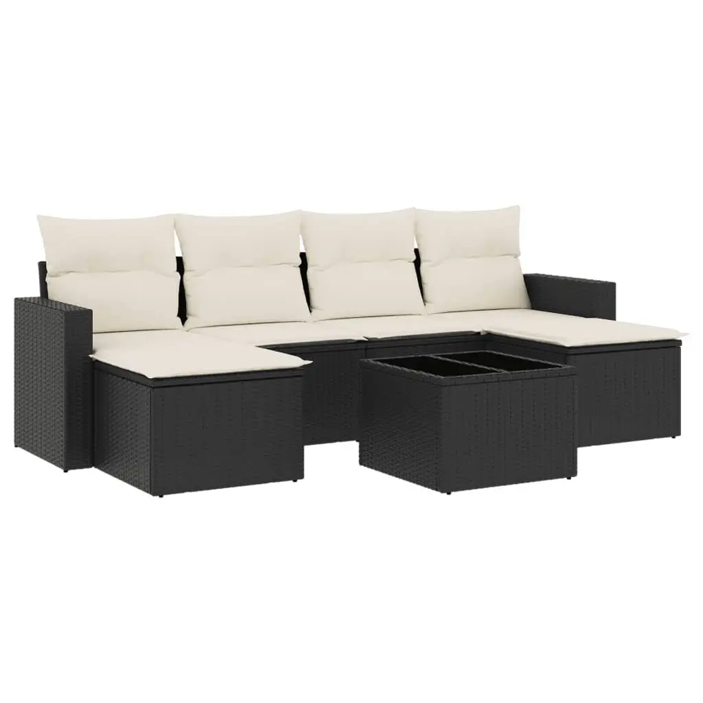 7 Piece Garden Sofa Set with Cushions