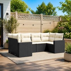 Sturdy 6 Piece Garden Sofa Set for Outdoor Spaces