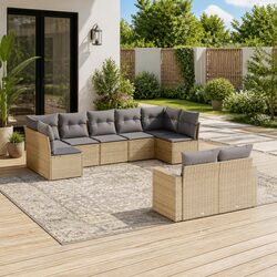Premium 9-Piece Garden Sofa Set for Outdoor Comfort