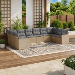 Premium 10-Piece Modular Garden Sofa Set in Beige
