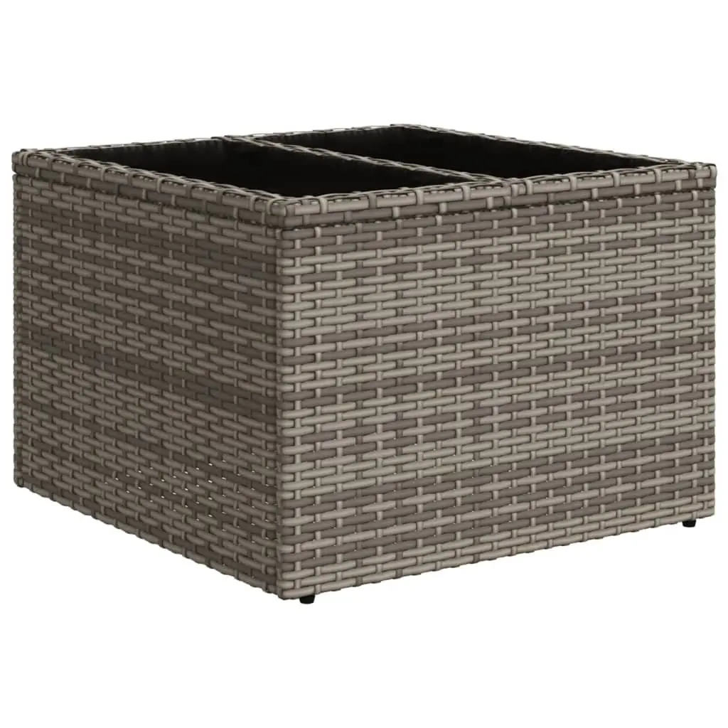Garden Sofa Set PE Rattan 7 Piece Grey Outdoor Furniture Patio Lounge