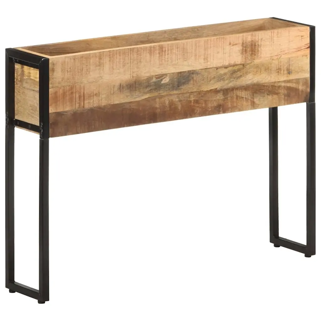 Wooden Planter Solid Mango Wood 90x20x68 cm Brown