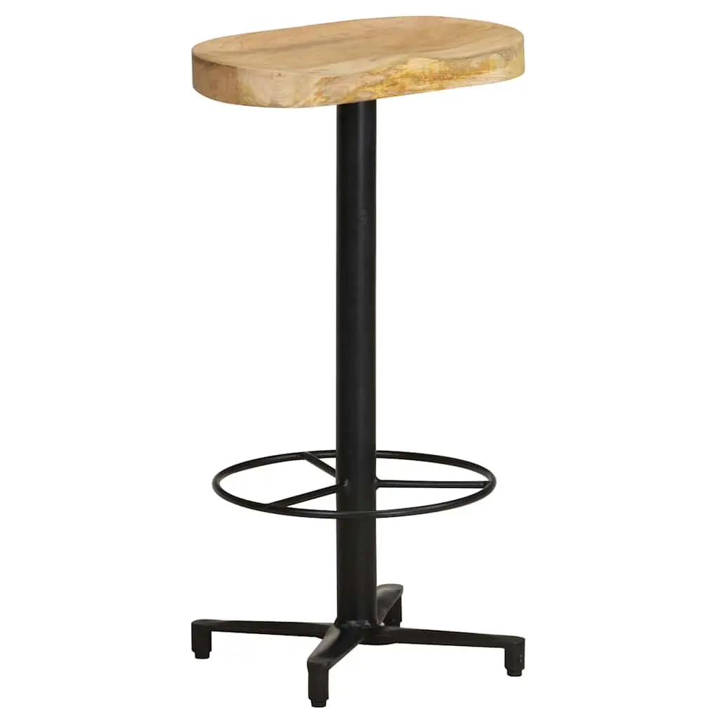 Bar Stools 2 pcs 76 cm Brown Solid Wood Mango Powder-Coated Iron Base Footrest