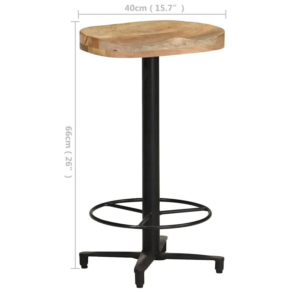 Bar Stools Solid Mango Wood 66 cm Brown Counter Height Seating