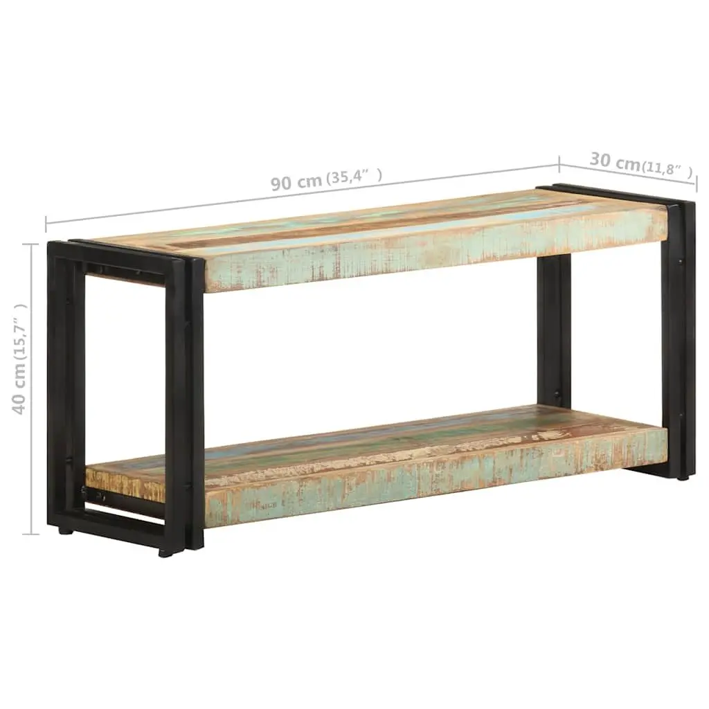 Solid Reclaimed Wood TV Cabinet with Industrial Legs