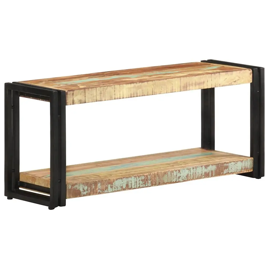 Solid Reclaimed Wood TV Cabinet with Industrial Legs
