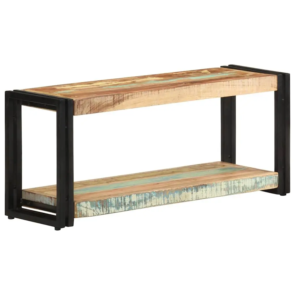 Solid Reclaimed Wood TV Cabinet with Industrial Legs