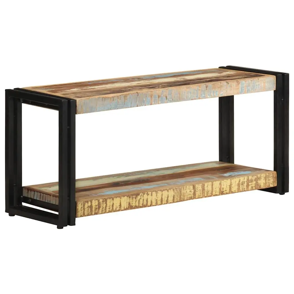 Solid Reclaimed Wood TV Cabinet with Industrial Legs