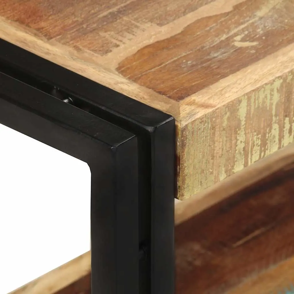 Solid Reclaimed Wood TV Cabinet with Industrial Legs