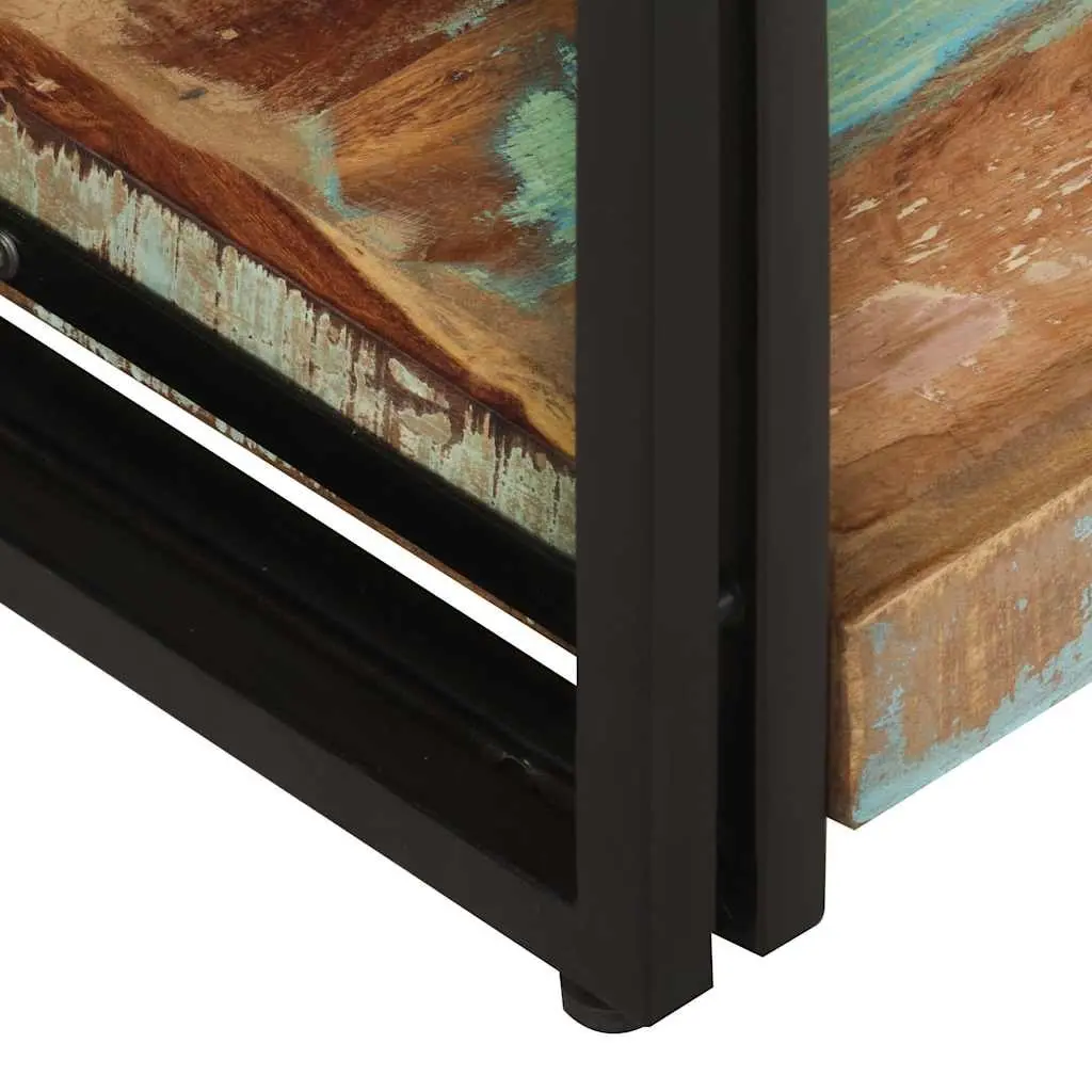 Solid Reclaimed Wood TV Cabinet with Industrial Legs
