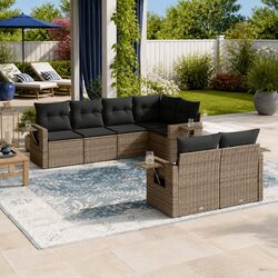 Sturdy 7 Piece Garden Sofa Set for Outdoor Comfort