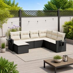 Sturdy 7 Piece Garden Sofa Set for Outdoor Spaces