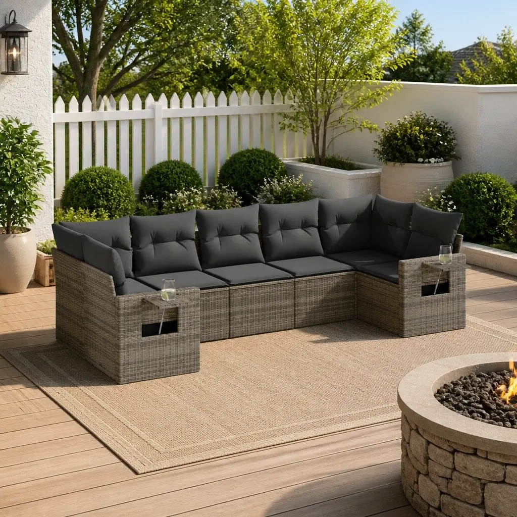 7 Piece Garden Sofa Set for Outdoor Spaces