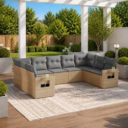 High-Quality 9 Piece Garden Sofa Set for Outdoor Spaces