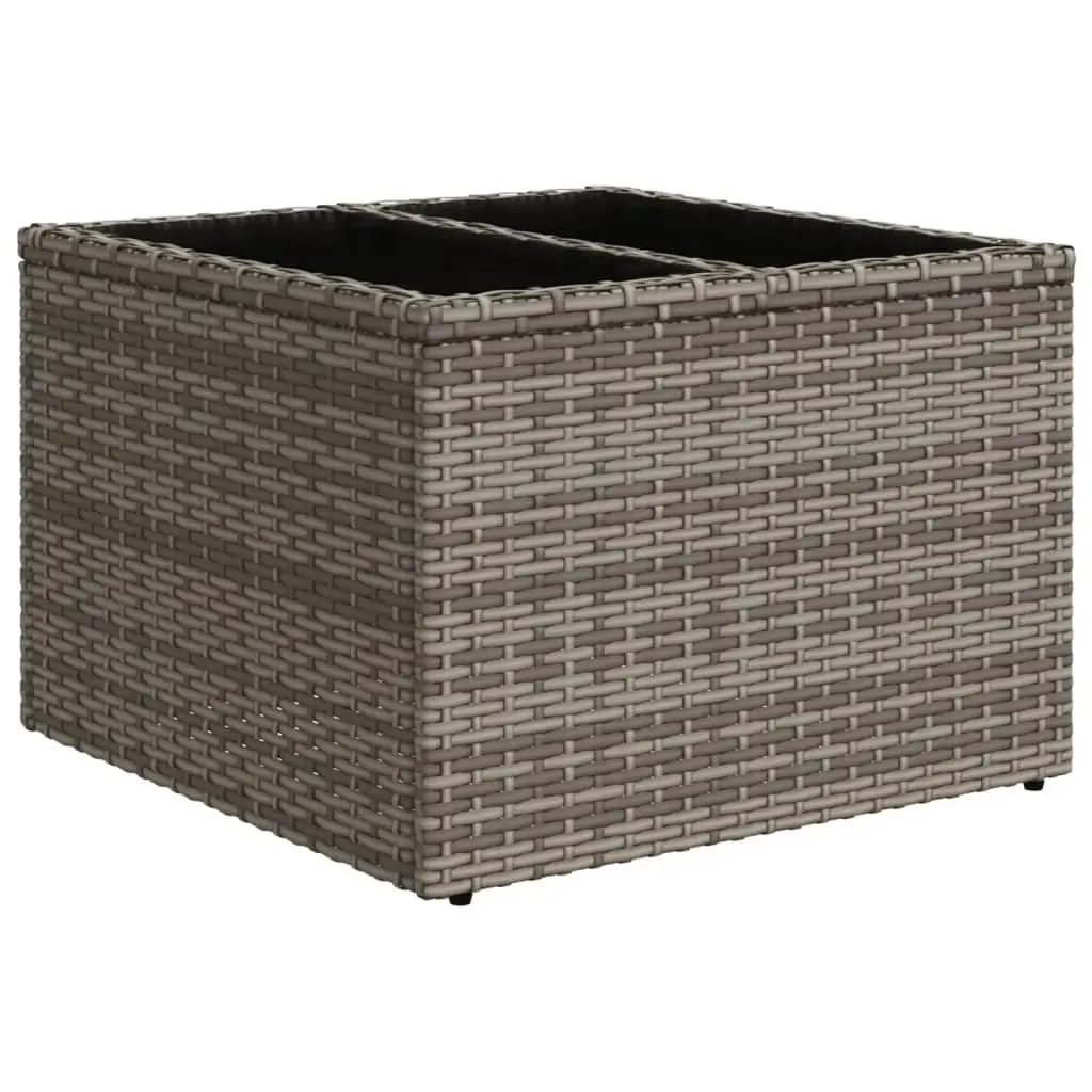 8-Piece Grey Poly Rattan Garden Sofa Set for Outdoor Spaces
