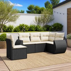 Durable 5 Piece Garden Sofa Set for Outdoors with Cushions