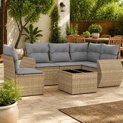 Premium 6 Piece Garden Sofa Set for Outdoor Relaxation