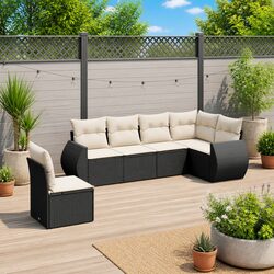 Durable 6-Piece Outdoor Garden Sofa Set with Cushions