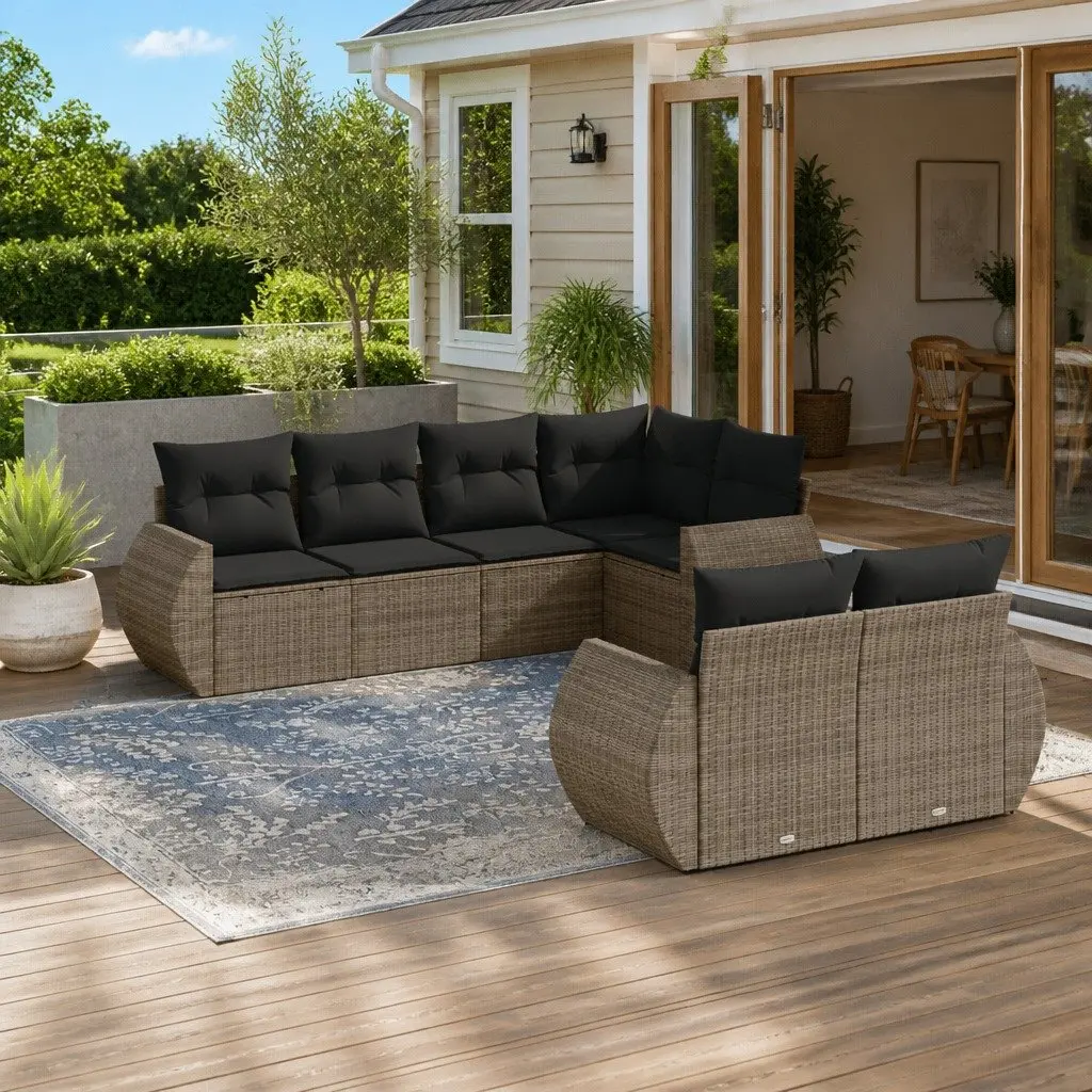Modular Outdoor Sectional Sofa Set 7 Pieces