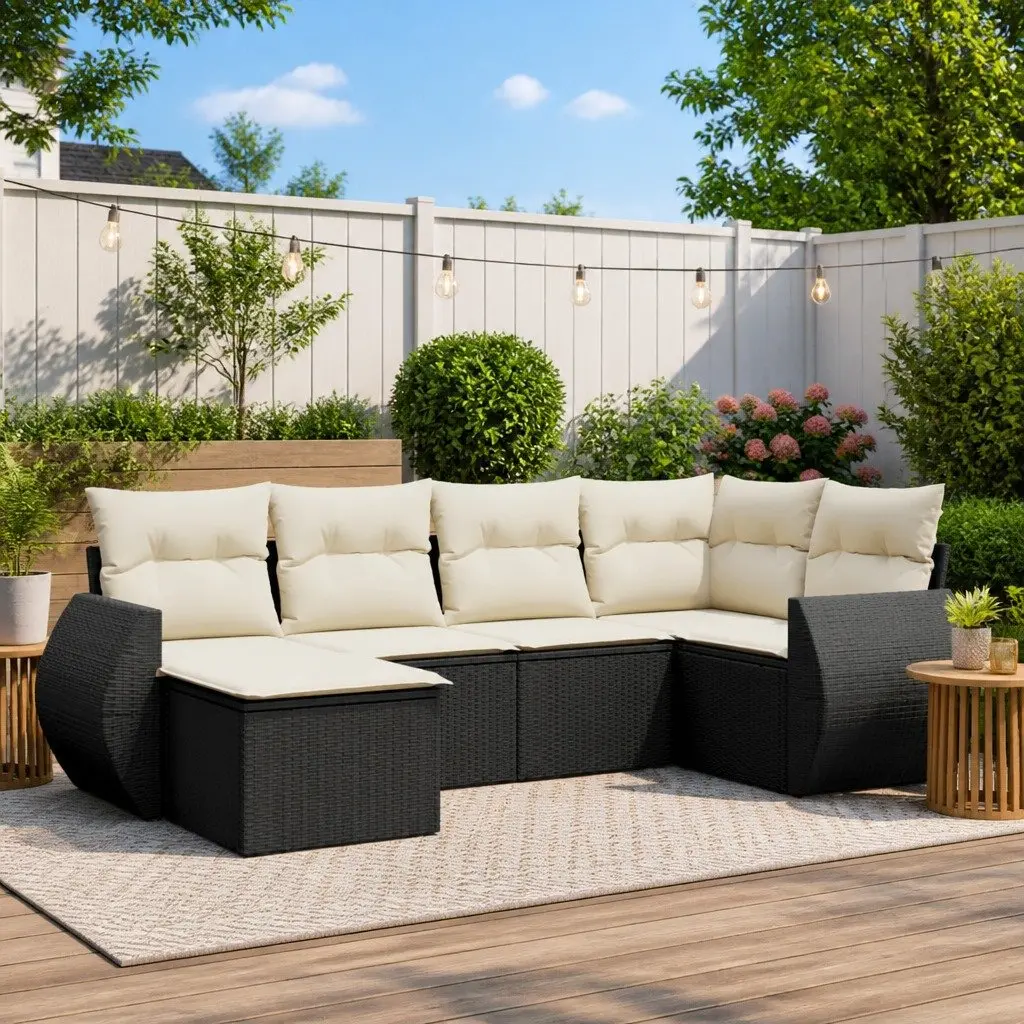 Black Rattan Modular Outdoor Sofa Set