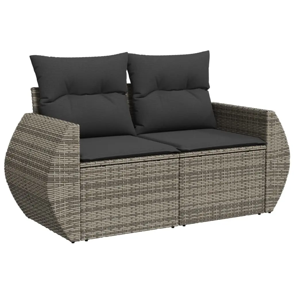 6-Piece Modular Grey Outdoor Sectional Sofa Set