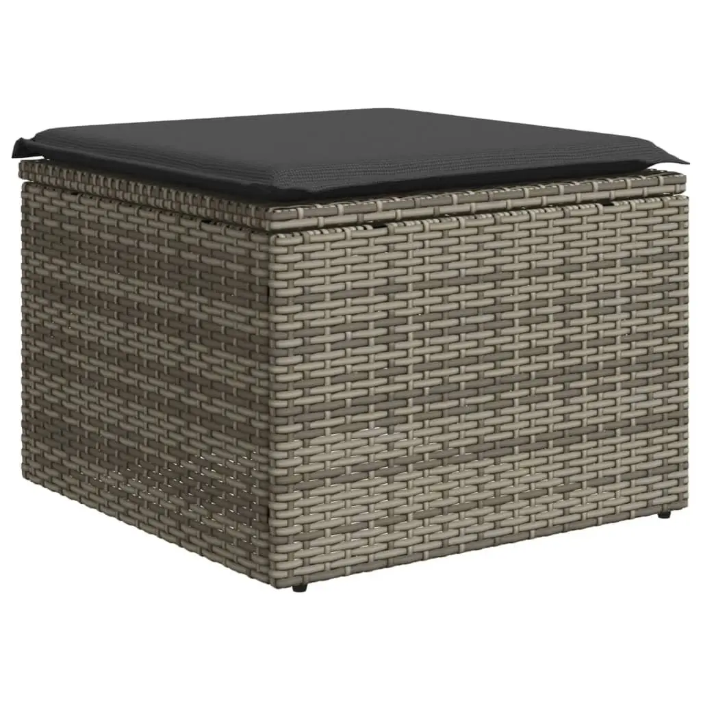 Outdoor Sofa Set PE Rattan 7 Piece Modular Grey