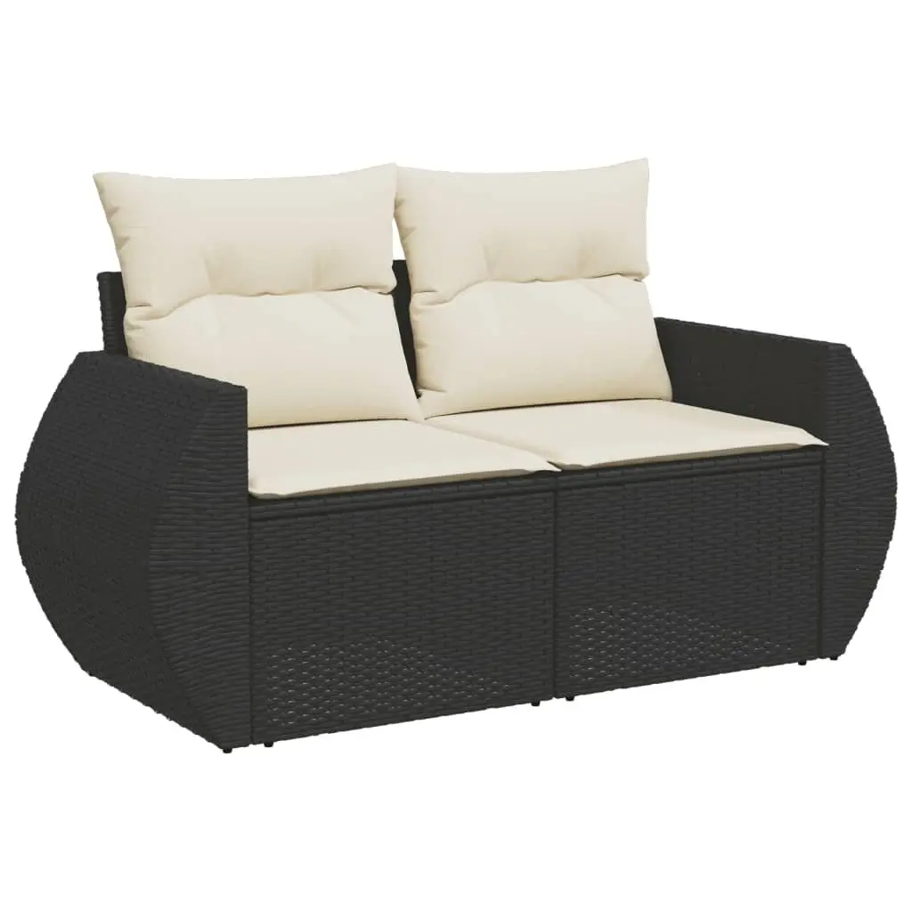10-Piece Outdoor Sectional Sofa Set in Black