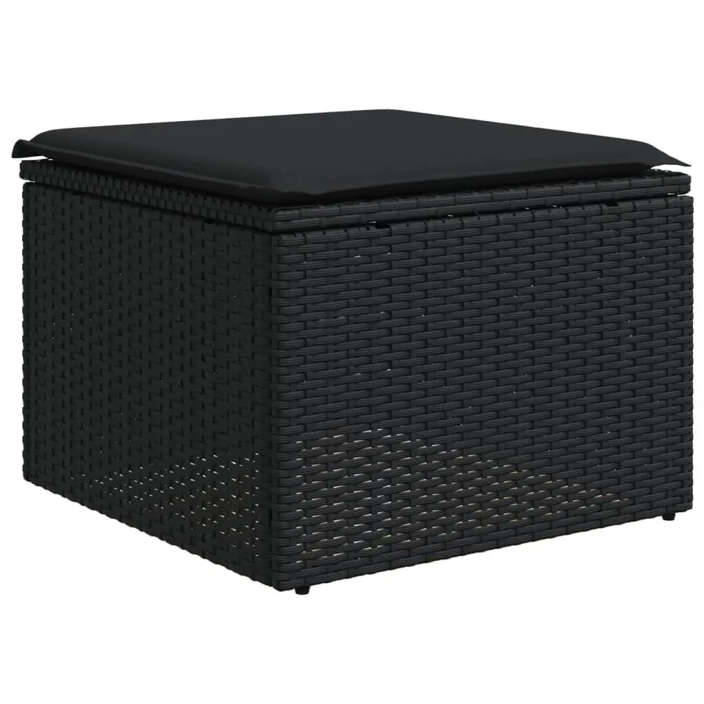 4 Piece Black Modular Outdoor Sectional Sofa Set