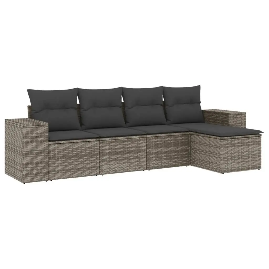 Outdoor Sectional Sofa Set 5 Piece Modular Grey