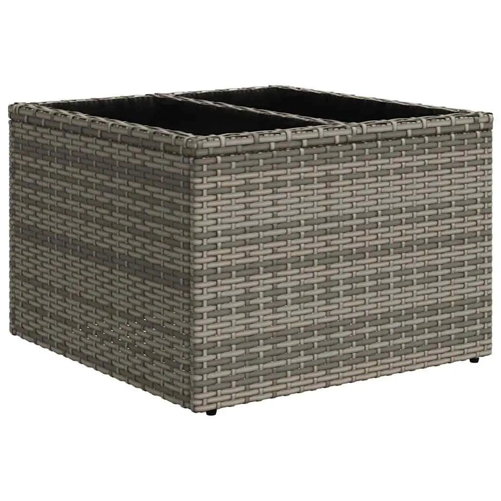 Garden Sofa Set PE Rattan 7 Piece Outdoor Furniture Patio Grey with Cushions