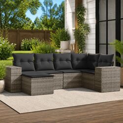 Sturdy Garden Sofa Set 6 Piece Modular Outdoor Furniture