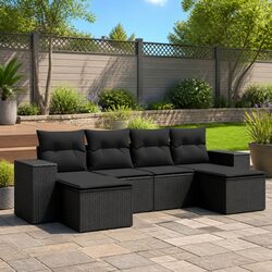 6-Piece Modular Garden Sofa Set for Outdoor Spaces
