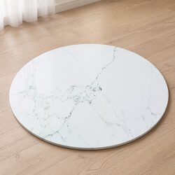 Round Dining Coffee Table with White Marble Design Ø50cm