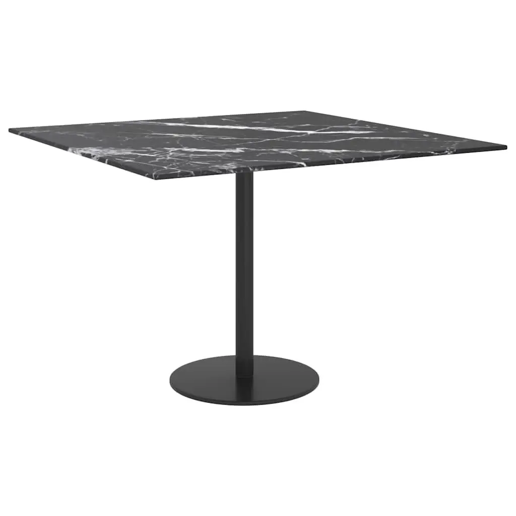 Tempered Glass Table Top 60x60cm Black Marble Design Dining Coffee Furniture