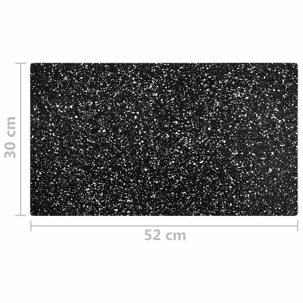 Black Granite Pattern Tempered Glass Chopping Boards Set