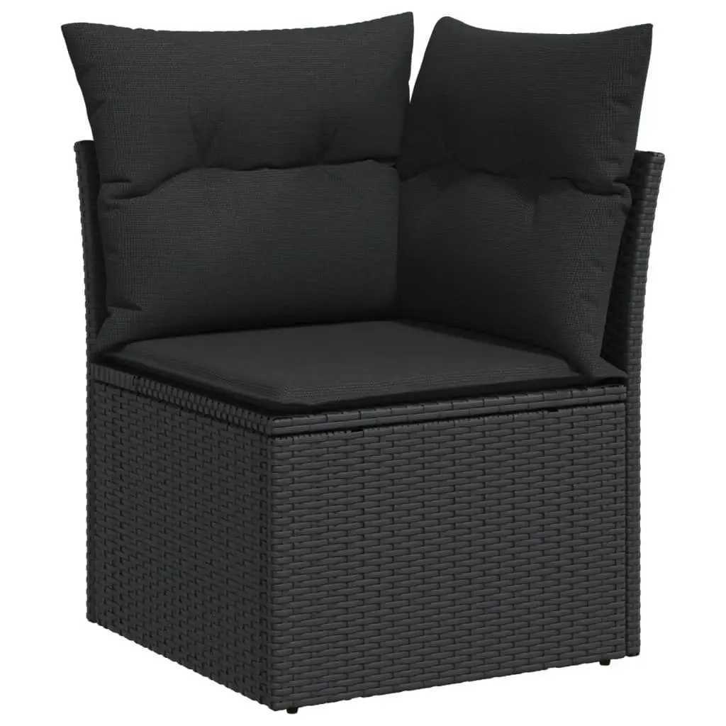 10 Piece Modular Garden Sofa Set in Black