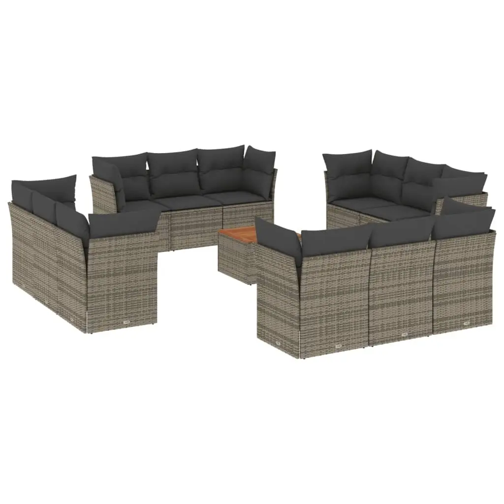 13 Piece Grey Modular Garden Sofa Set